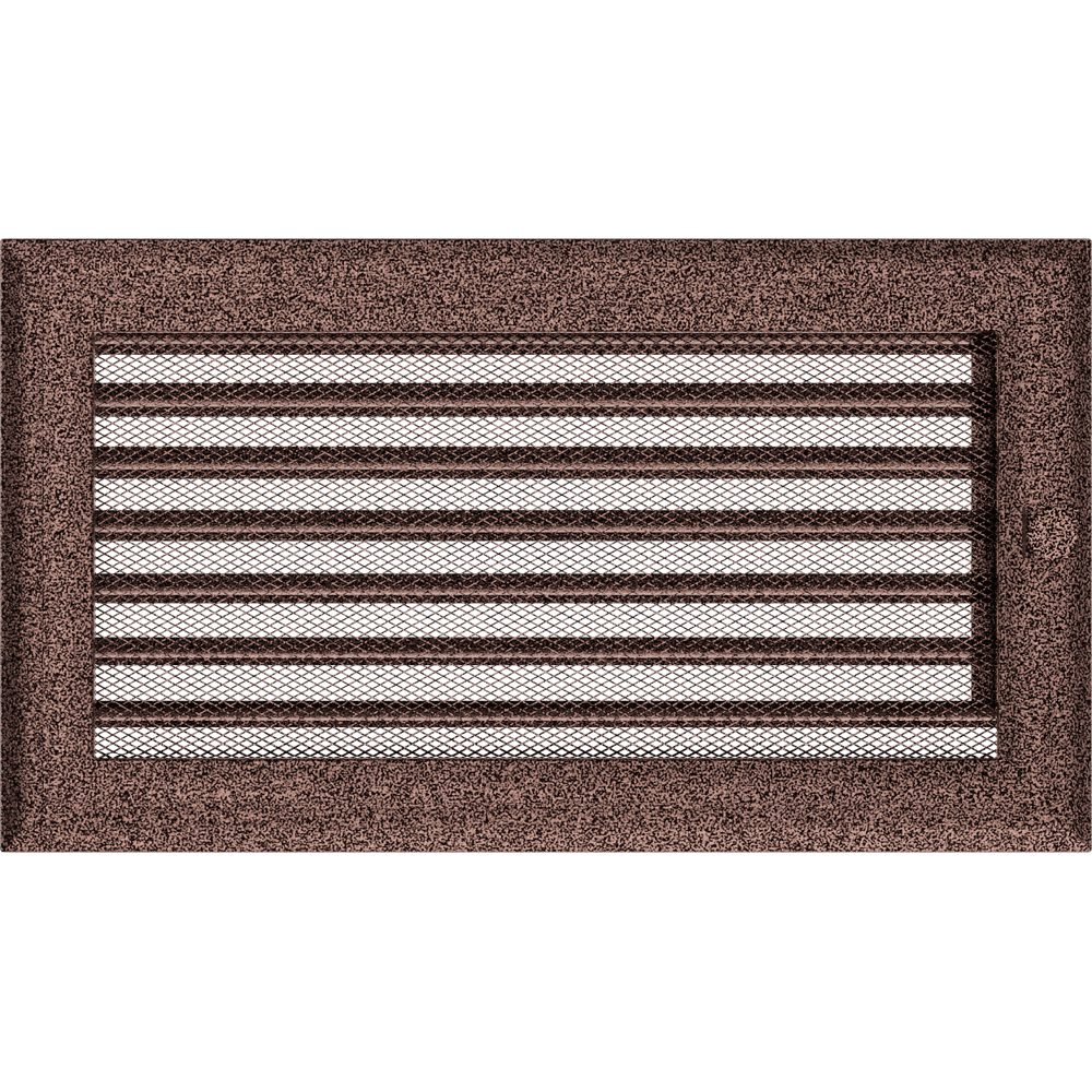 Kratki OSKAR ventilatierooster in koper (gelakt), decoratief wandrooster voor warme lucht