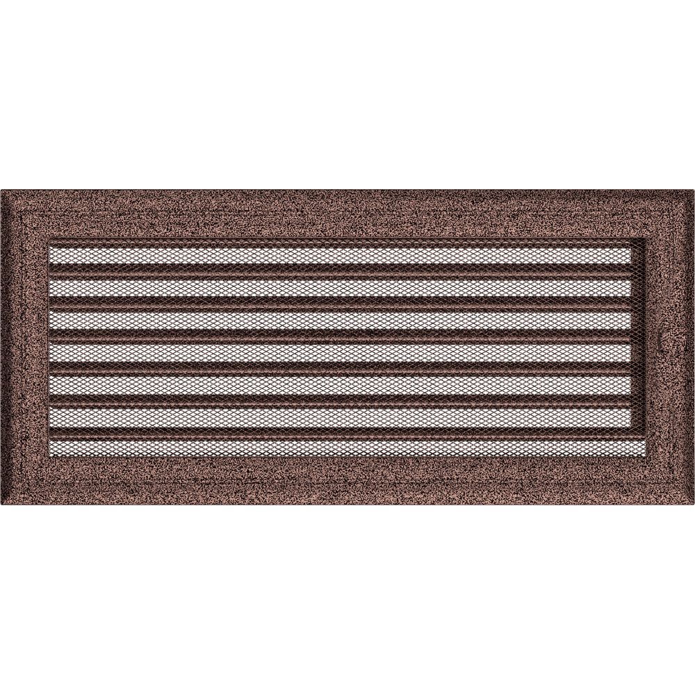 Kratki OSKAR ventilatierooster in koper (gelakt), decoratief wandrooster voor warme lucht