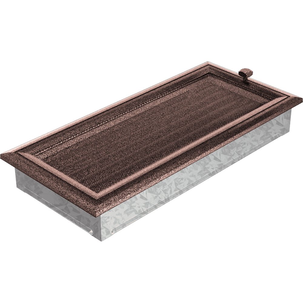 Kratki OSKAR ventilatierooster in koper (gelakt), decoratief wandrooster voor warme lucht