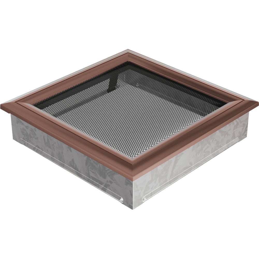 Kratki OSKAR ventilatierooster in koper (verzinkt), decoratief wandrooster voor warme lucht