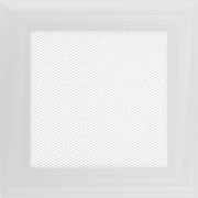 Kratki OSKAR ventilatierooster in wit, decoratief wandrooster voor warme lucht
