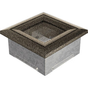 Kratki OSKAR ventilatierooster in zwart-goud, decoratief wandrooster voor warme lucht