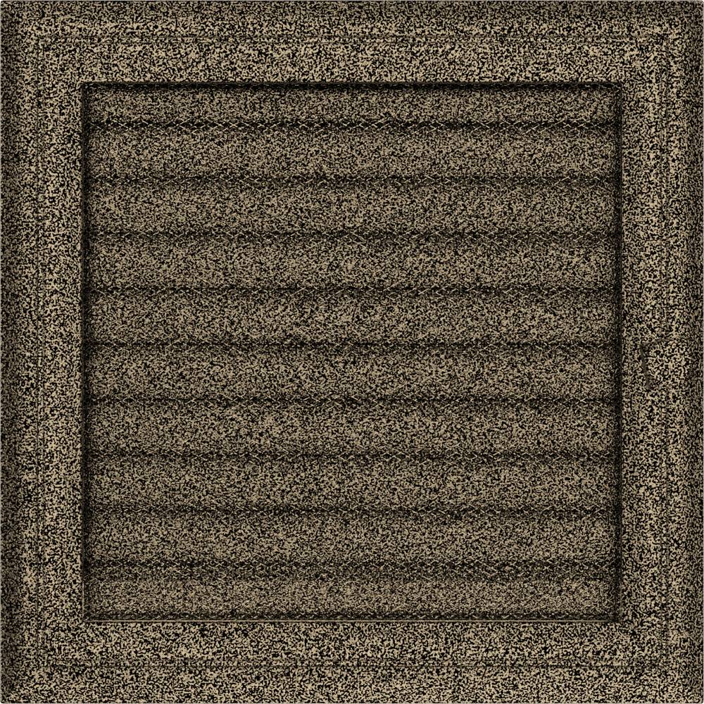 Kratki OSKAR ventilatierooster in zwart-goud, decoratief wandrooster voor warme lucht