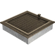 Kratki OSKAR ventilatierooster in zwart-goud, decoratief wandrooster voor warme lucht