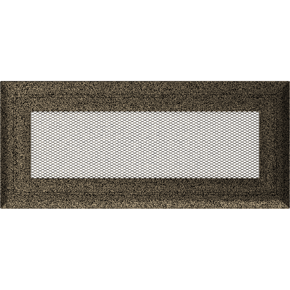 Kratki OSKAR ventilatierooster in zwart-goud, decoratief wandrooster voor warme lucht