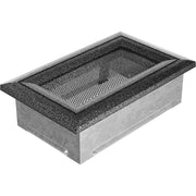 Kratki OSKAR Lüftungsgitter in Schwarz-Silber, dekoratives Wandgitter für Warmluft