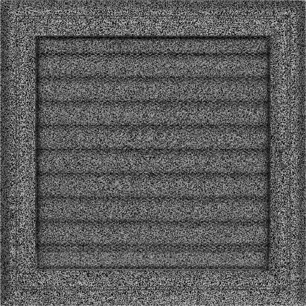 Kratki OSKAR Lüftungsgitter in Schwarz-Silber, dekoratives Wandgitter für Warmluft