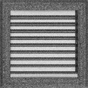 Kratki OSKAR Lüftungsgitter in Schwarz-Silber, dekoratives Wandgitter für Warmluft