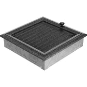 Kratki OSKAR Lüftungsgitter in Schwarz-Silber, dekoratives Wandgitter für Warmluft