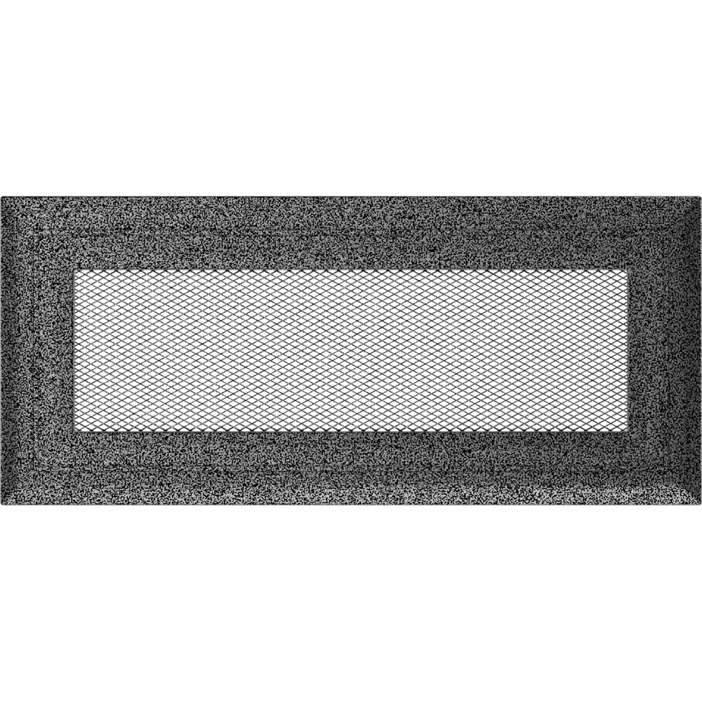 Kratki OSKAR Lüftungsgitter in Schwarz-Silber, dekoratives Wandgitter für Warmluft