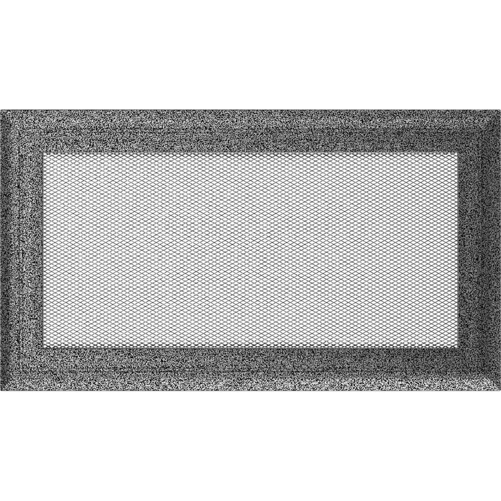 Kratki OSKAR Lüftungsgitter in Schwarz-Silber, dekoratives Wandgitter für Warmluft