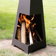 Kratki PYLOS als houtgestookte terrasverwarmer op het terras