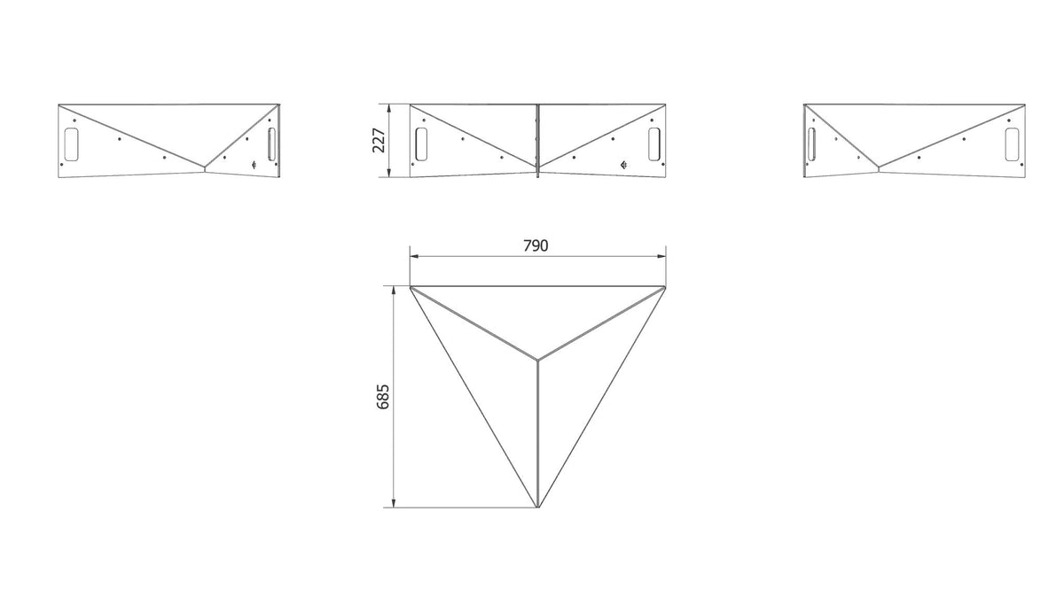 Kratki PYRAMID vuurschaal, breed overzichtsbeeld