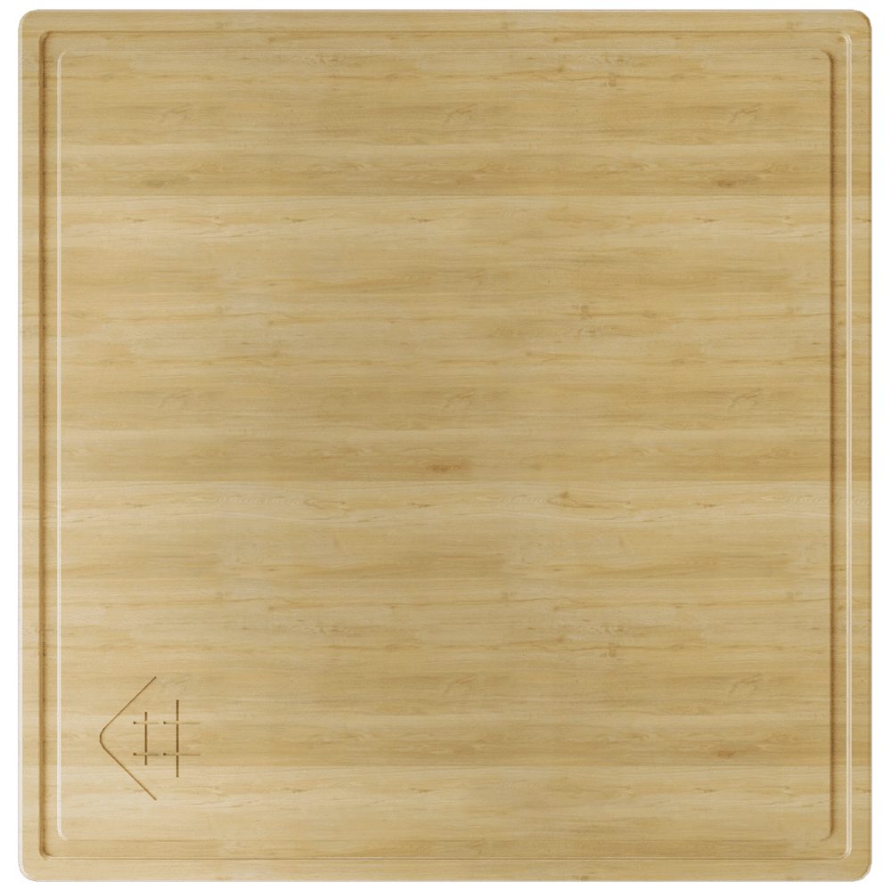 Houten werkblad van 45 × 46 cm voor de Kratki QUADRUM