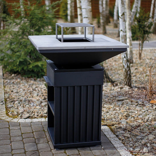 Kratki QUADRUM BBQ H/B horizontale grillhaard met houten werkblad