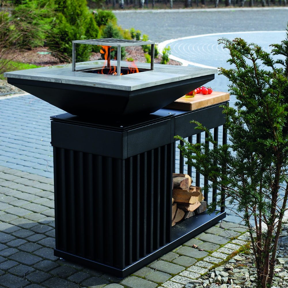Kratki QUADRUM BBQ H/B grillhaard als buitenkeuken in de tuin