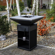 Kratki QUADRUM BBQ V verticale grillhaard op het terras