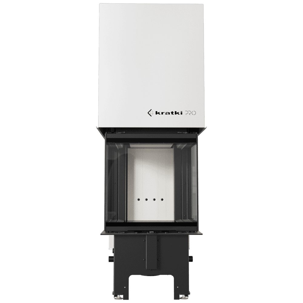 Kratki REGNOR 500/500 driezijdige inbouwhaard hout 7 kW, witte Thermotec – productfoto
