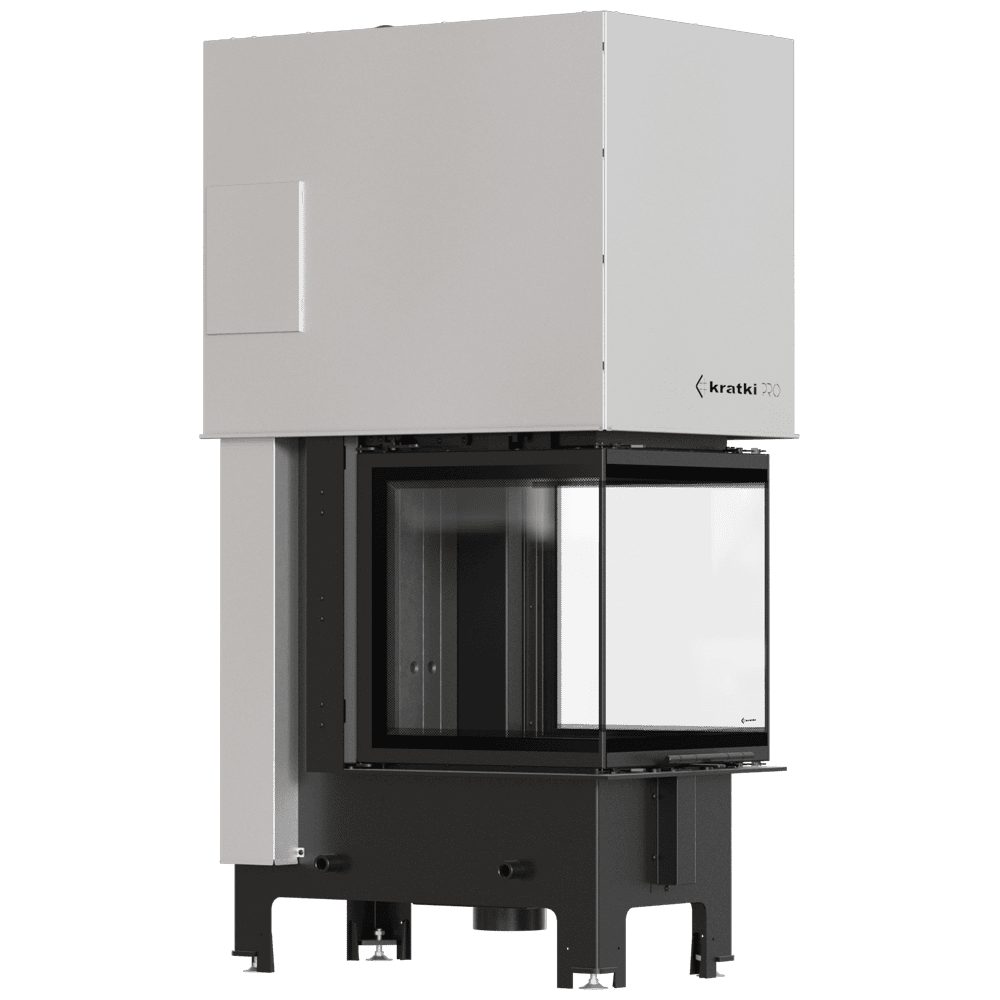 Kratki REGNOR 500/500 driezijdige inbouwhaard hout 7 kW, zwarte Thermotec – productfoto