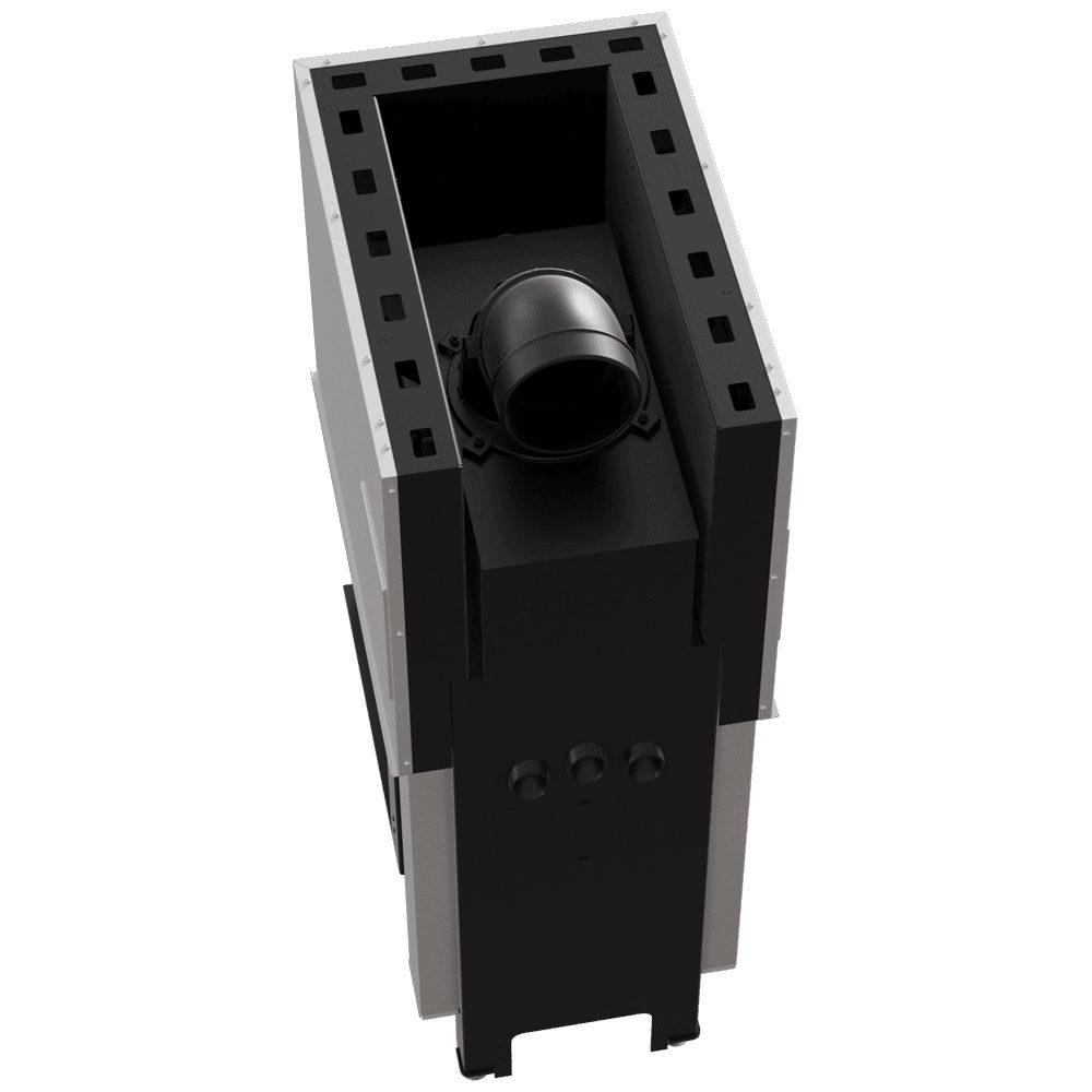 Kratki REGNOR 500/500 driezijdige inbouwhaard hout 7 kW, zwarte Thermotec – productfoto