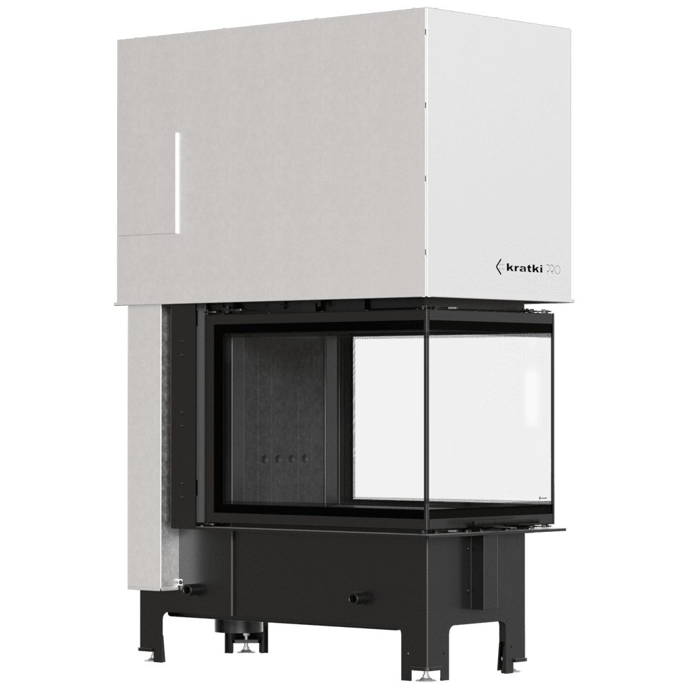 Kratki REGNOR 500/700 dreiseitiger Kamineinsatz für Holz, 8 kW, schwarzes Thermotec – Produktfoto