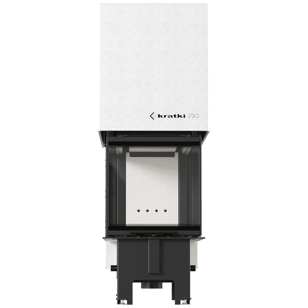 Kratki REGNOR 500/700 dreiseitiger Kamineinsatz für Holz, 8 kW, weißes Thermotec – Produktfoto