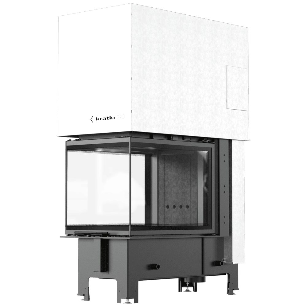 Kratki REGNOR 500/700 dreiseitiger Kamineinsatz für Holz, 8 kW, schwarzes Thermotec – Produktfoto