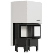 Kratki REGNOR 680/280 driezijdige inbouwhaard hout 7 kW, witte Thermotec – productfoto