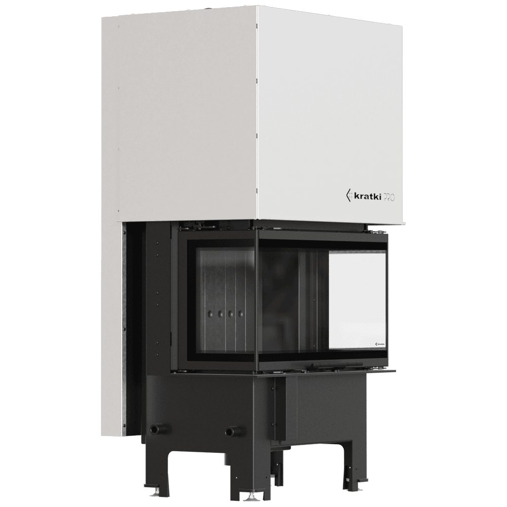 Kratki REGNOR 680/280 driezijdige inbouwhaard hout 7 kW, zwarte Thermotec – productfoto