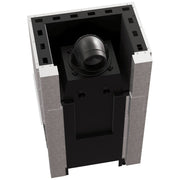 Kratki REGNOR 680/280 driezijdige inbouwhaard hout 7 kW, witte Thermotec – productfoto