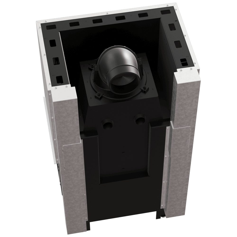 Kratki REGNOR 680/280 driezijdige inbouwhaard hout 7 kW, zwarte Thermotec – productfoto