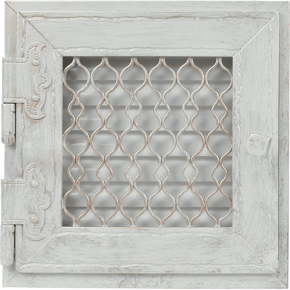 Kratki RETRO ventilatierooster wit