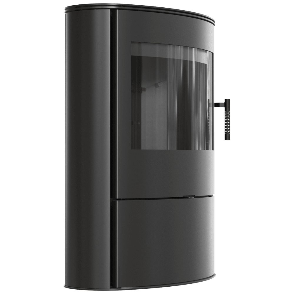 Kratki ROLLO 2 houtkachel met zwarte Thermotec-bekleding
