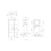 Technische tekening van de Kratki ROLLO W hoog model