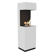 Kratki SIERRA MINI wit met brandende bio-ethanol vlam