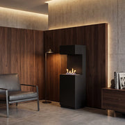 Kratki SIERRA MINI zwarte bio-ethanol haard in een interieur