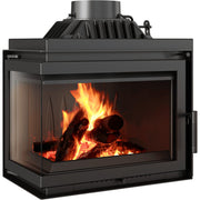 Kratki SIMPLE M gusseiserner Eck-Kamineinsatz für Holz, 8 kW, Eckmodell links – Produktfoto