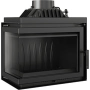 Kratki SIMPLE M gusseiserner Eck-Kamineinsatz für Holz, 8 kW, Eckmodell links – Produktfoto