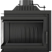 Kratki SIMPLE M gusseiserner Eck-Kamineinsatz für Holz, 8 kW, Eckmodell links – Produktfoto