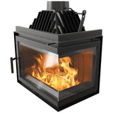 Kratki SIMPLE Z Eckkamineinsatz Holz – Gusseisen, 15 kW, Ecke Rechts
