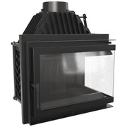 Kratki SIMPLE Z gusseiserner Eck-Kamineinsatz für Holz, 15 kW, Eckmodell rechts – Produktfoto