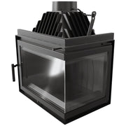 Kratki SIMPLE Z gusseiserner Eck-Kamineinsatz für Holz, 15 kW, Eckmodell rechts – Produktfoto