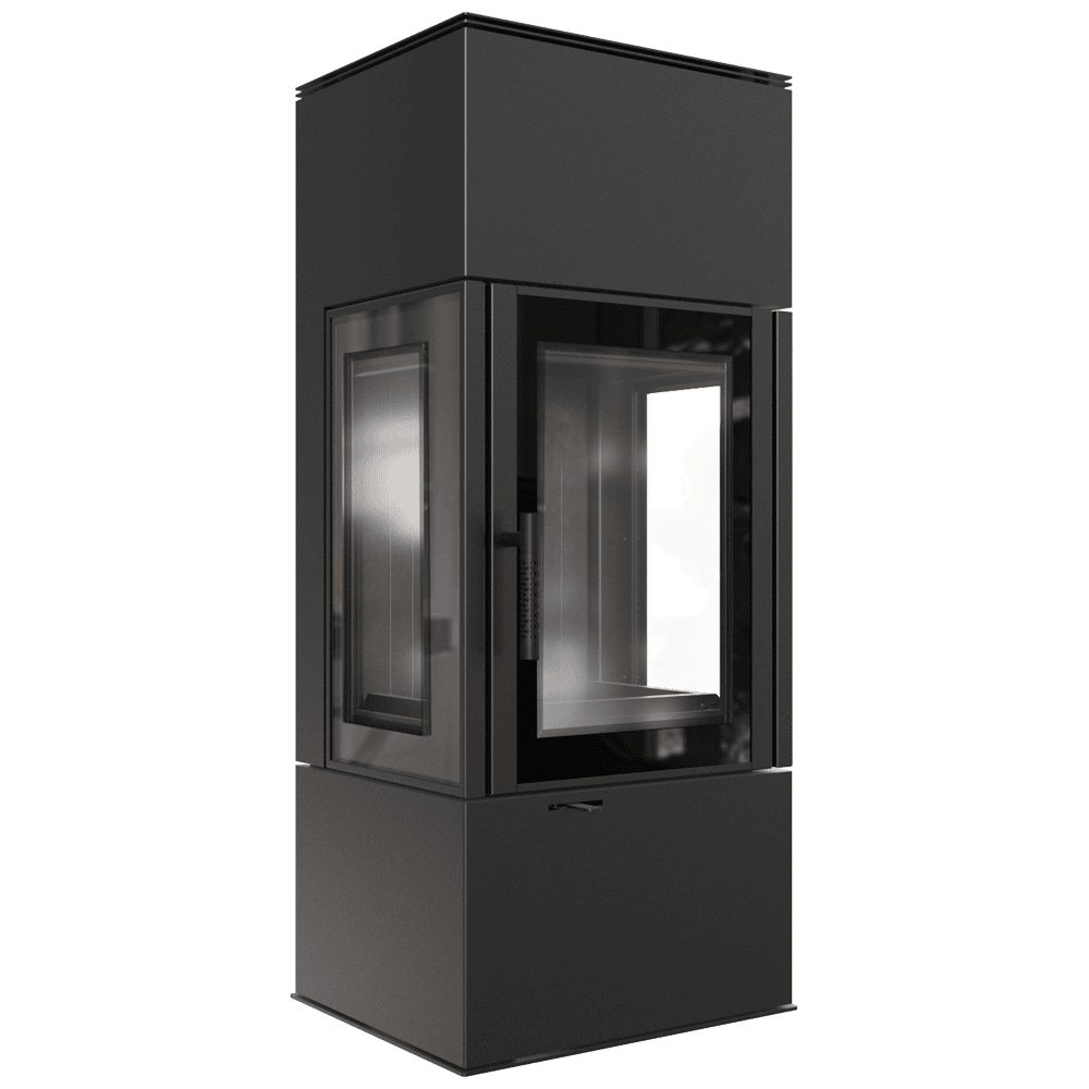 Kratki THOR VIEW houtkachel met zwarte Thermotec-bekleding