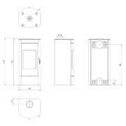 Technische maattekening van de Kratki TITAN