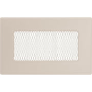 Kratki ventilatierooster in crème, decoratief wandrooster voor warme lucht