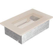 Kratki ventilatierooster in crème, decoratief wandrooster voor warme lucht