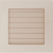 Kratki ventilatierooster in crème, decoratief wandrooster voor warme lucht