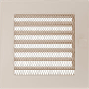 Kratki ventilatierooster in crème, decoratief wandrooster voor warme lucht