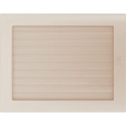 Kratki ventilatierooster in crème, decoratief wandrooster voor warme lucht