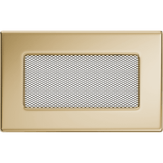 Kratki ventilatierooster in goud, decoratief wandrooster voor warme lucht